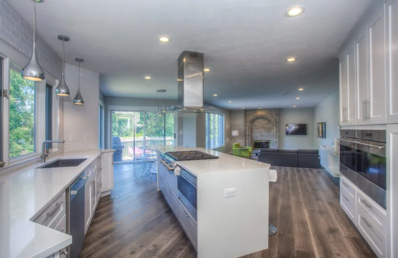 High-End Kitchen Upgrade: Cabinets, Counters & Lighting