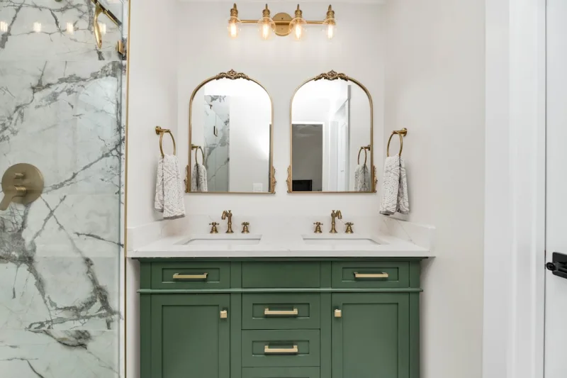 Quiet Luxury Small Bathroom Makeover on a Budget