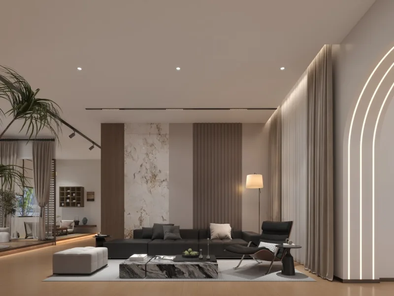 Quiet Luxury Living Room: Natural Materials & Neutral Tones