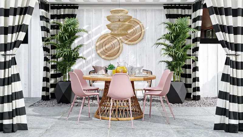 Quiet Luxury Patio Makeover: Teak, Linen & Concrete